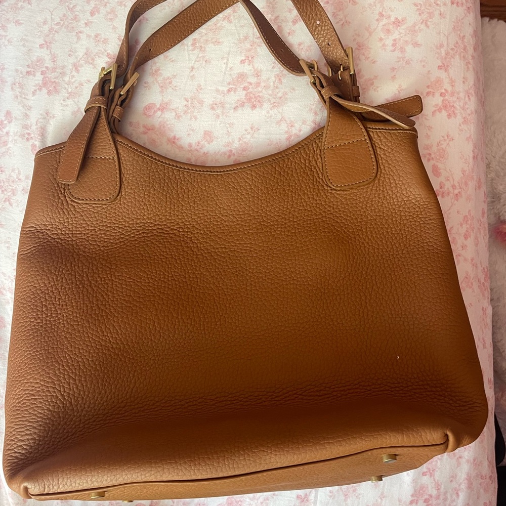 GiGi New York Olivia Buckle Shopper Leather Tote